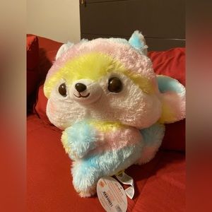 Amuse Fuzzy Tail Rainbow Squirrel 12in